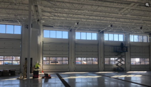 Commercial overhead door installation project completed by North Country Overhead Door technicians